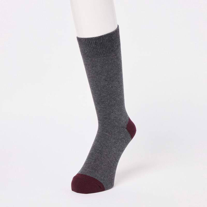 Men Uniqlo Socks Socks Grey | 4738417