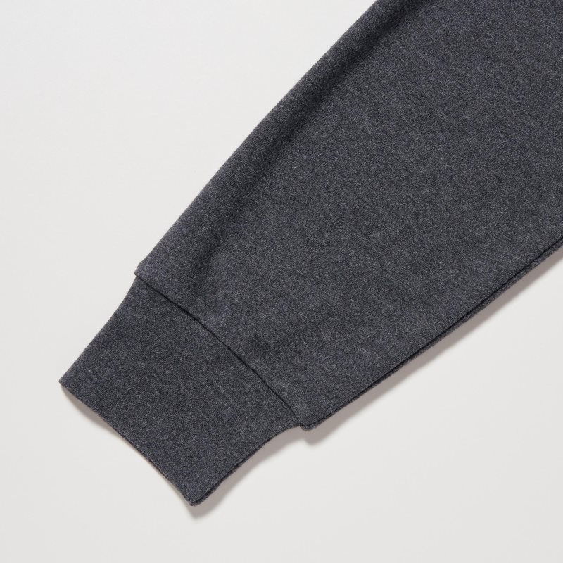 Men Uniqlo Soft Brushed Turtleneck Long-sleeve T Shirts Grey | 1767503