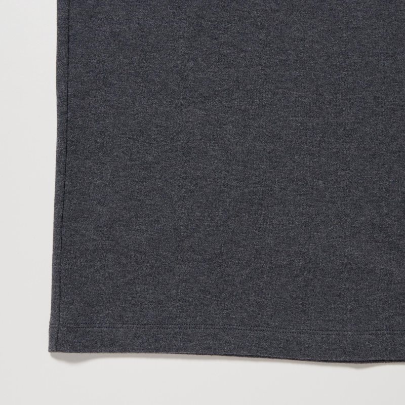 Men Uniqlo Soft Brushed Turtleneck Long-sleeve T Shirts Grey | 1767503