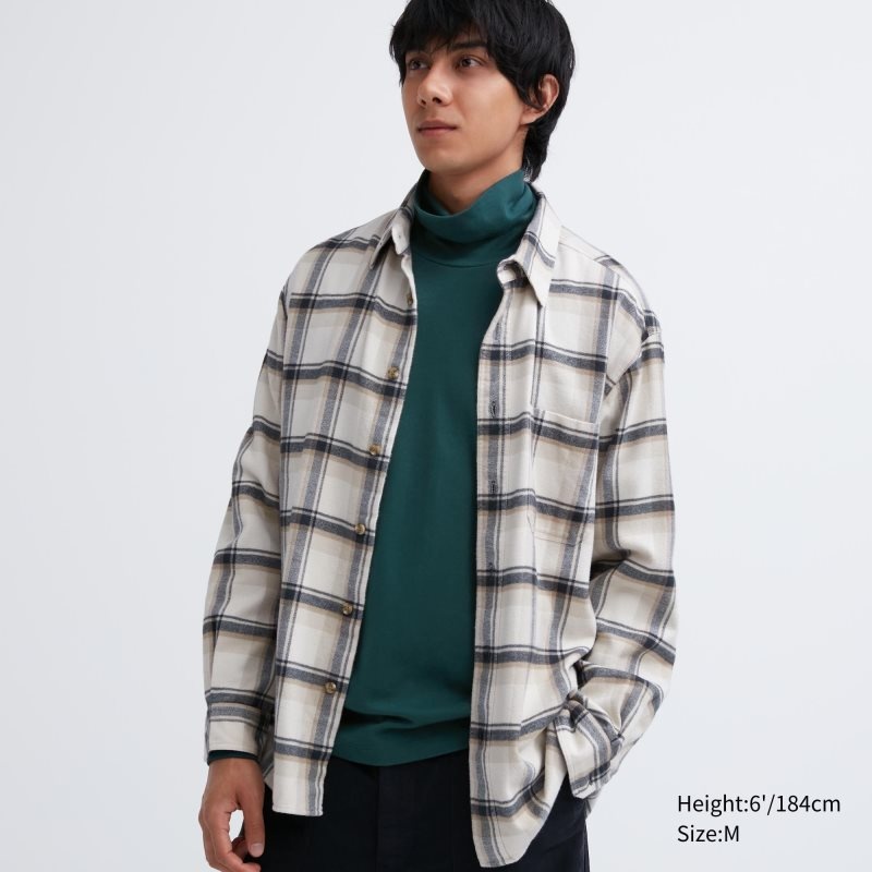 Men Uniqlo Soft Brushed Turtleneck Long-sleeve T Shirts Green | 1554004