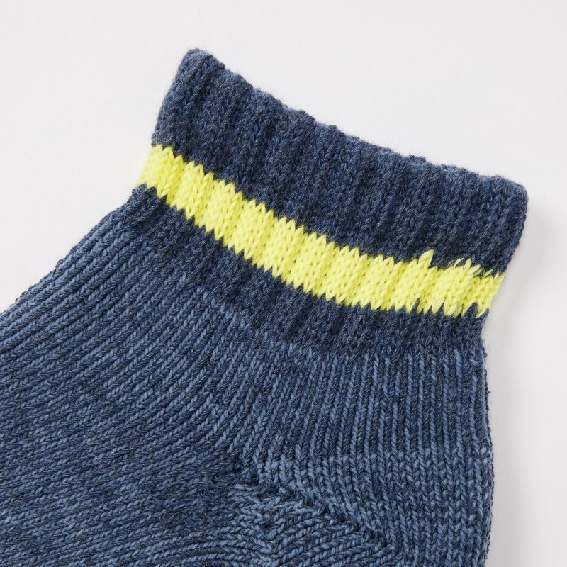Men Uniqlo Soft Pile Short Socks Blue | 4808806