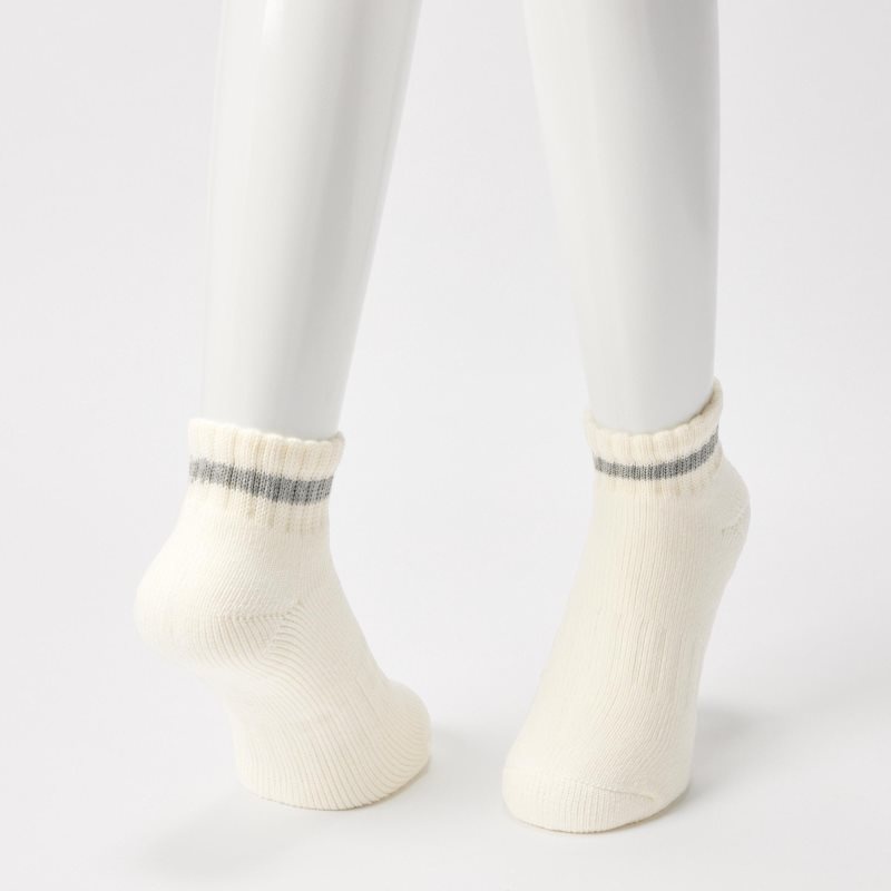 Men Uniqlo Soft Pile Short Socks White | 7592139