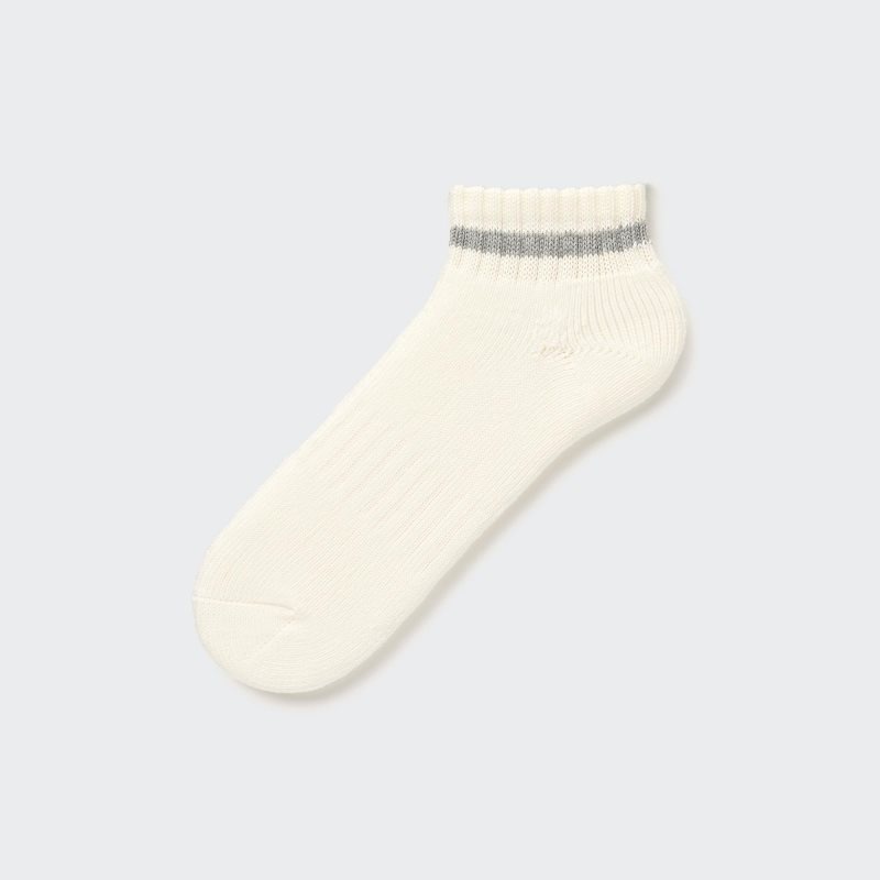 Men Uniqlo Soft Pile Short Socks White | 7592139