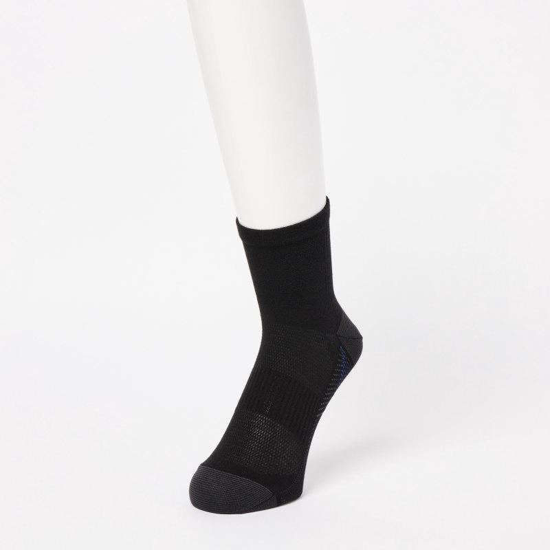 Men Uniqlo Sports Half Socks Black | 629918
