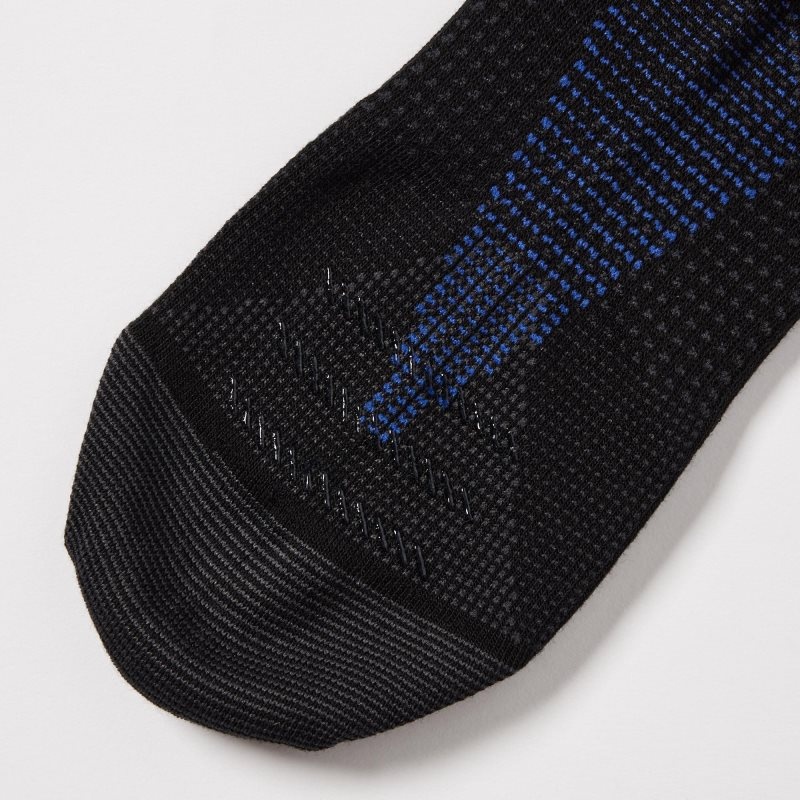 Men Uniqlo Sports Half Socks Black | 629918