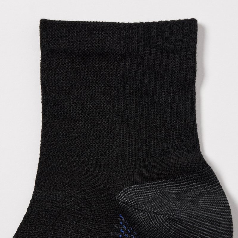 Men Uniqlo Sports Half Socks Black | 629918