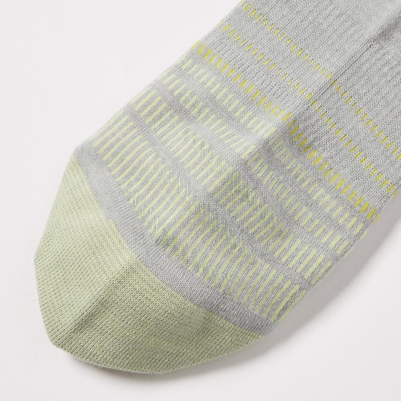 Men Uniqlo Sports Layered Half Socks Grey | 8521215