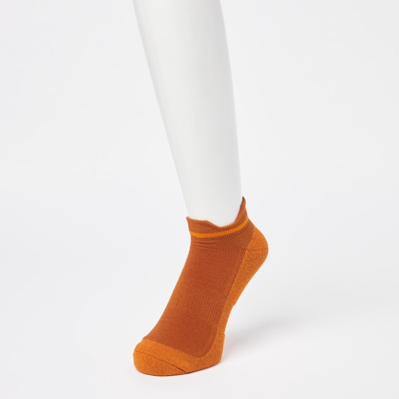 Men Uniqlo Sports Pile Short Socks Orange | 1352684