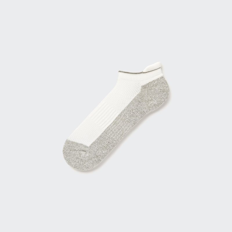 Men Uniqlo Sports Pile-lined Short Socks White | 4571534