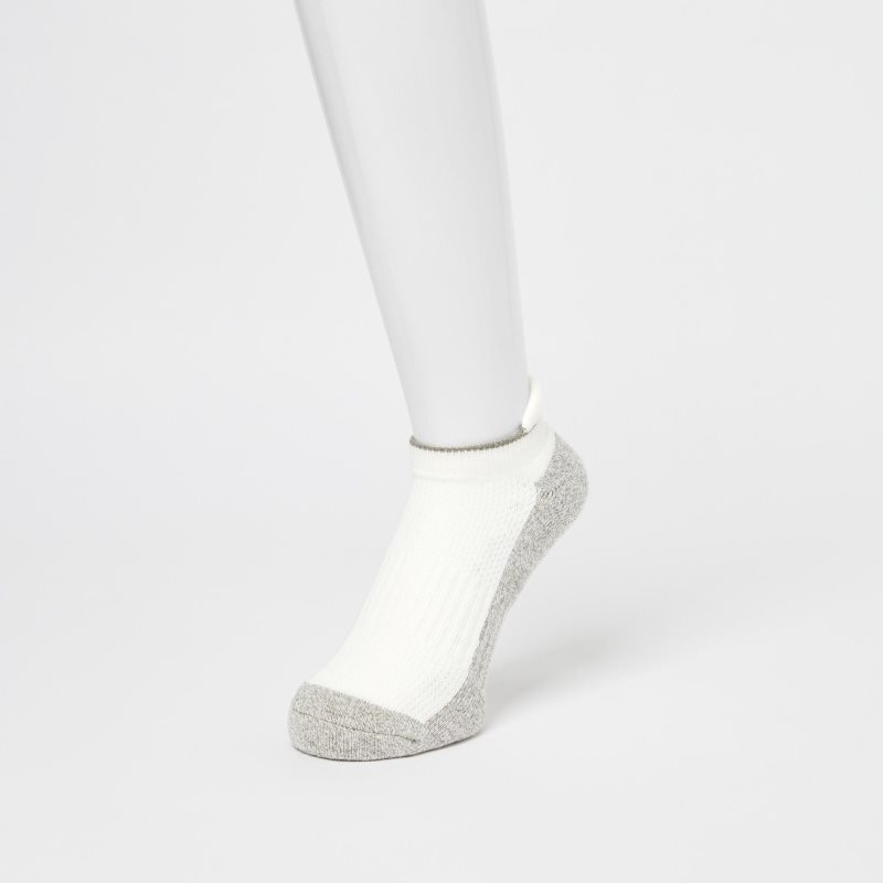 Men Uniqlo Sports Pile-lined Short Socks White | 4571534