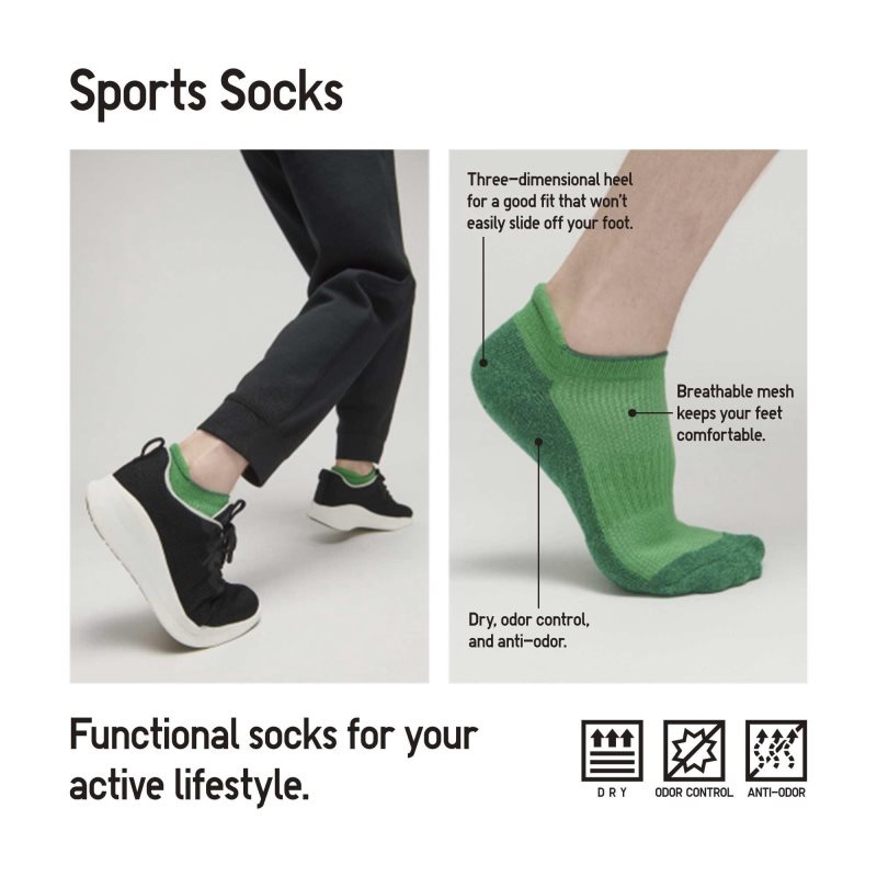 Men Uniqlo Sports Pile-lined Short Socks Black | 2509889