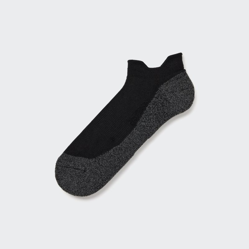 Men Uniqlo Sports Short Socks Black | 2388972