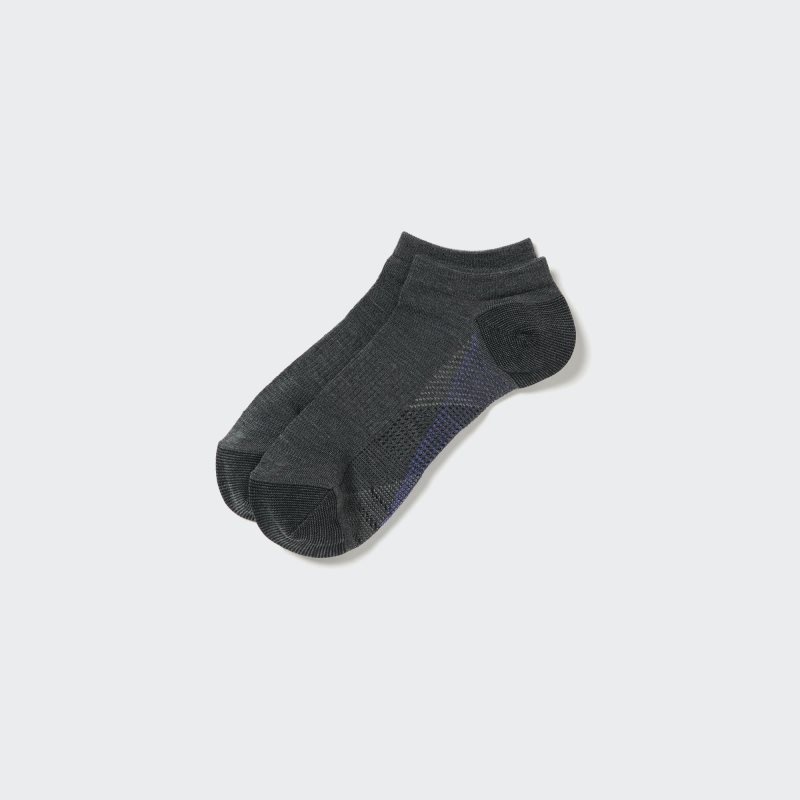 Men Uniqlo Sports Short Socks Grey | 8791367