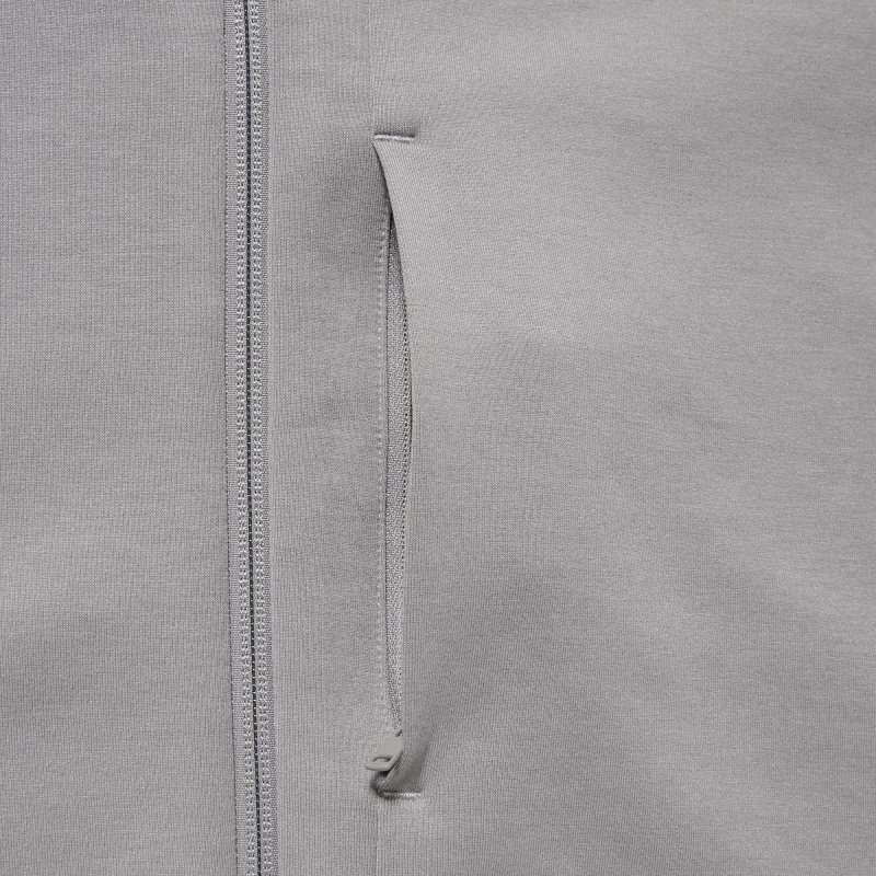Men Uniqlo Stretch Dry Sweat Long-sleeve Full-zip Hoodie Grey | 7860917