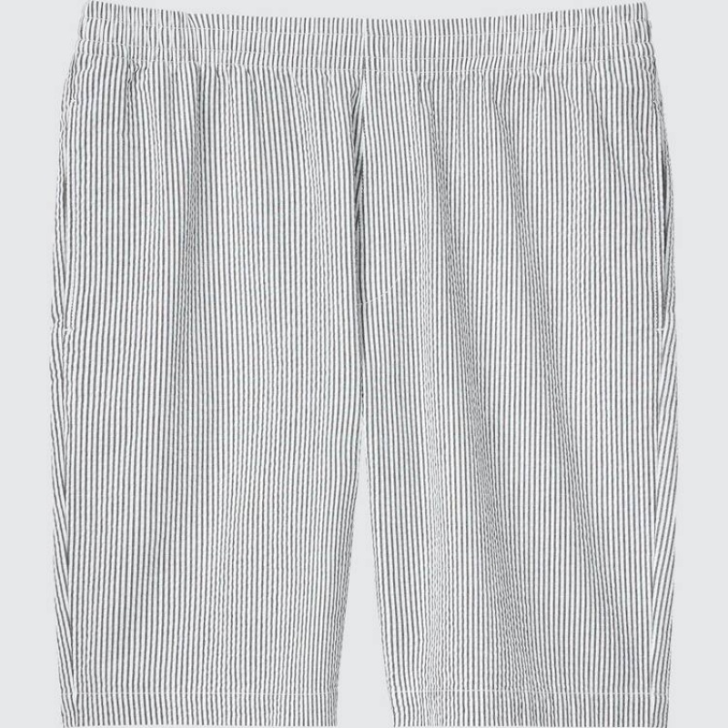 Men Uniqlo Stretch Shorts Grey | 8782419