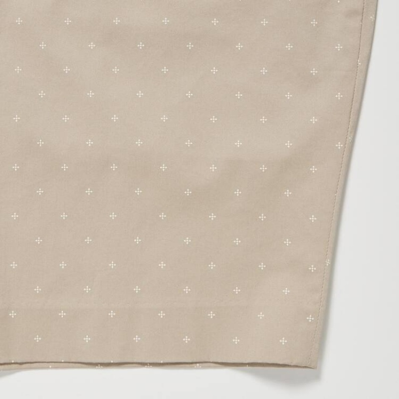 Men Uniqlo Stretch Slim Fit Shorts Beige | 9986543