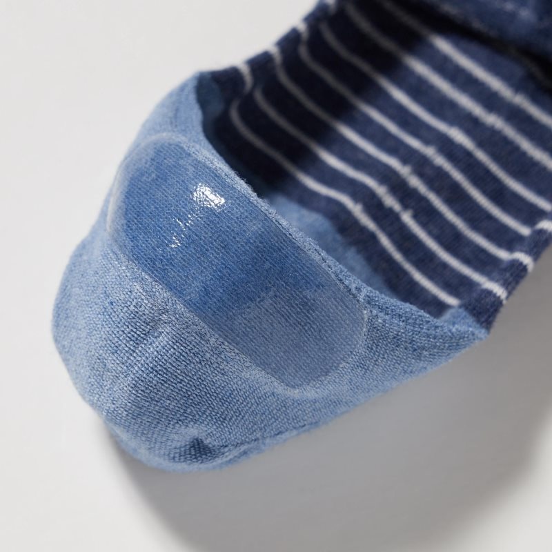 Men Uniqlo Striped Low Cut Socks Blue | 336164