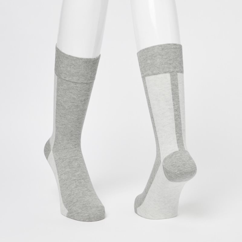Men Uniqlo Striped Socks Grey | 1964524