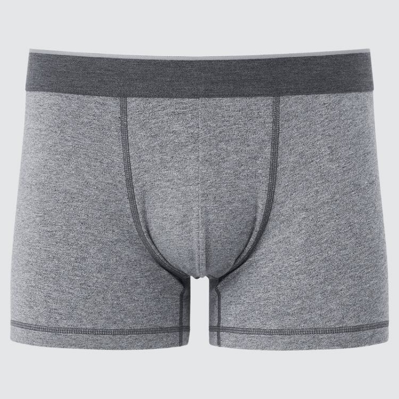 Men Uniqlo Supima Cotton Low Rise Boxer Underwear Grey | 3138143