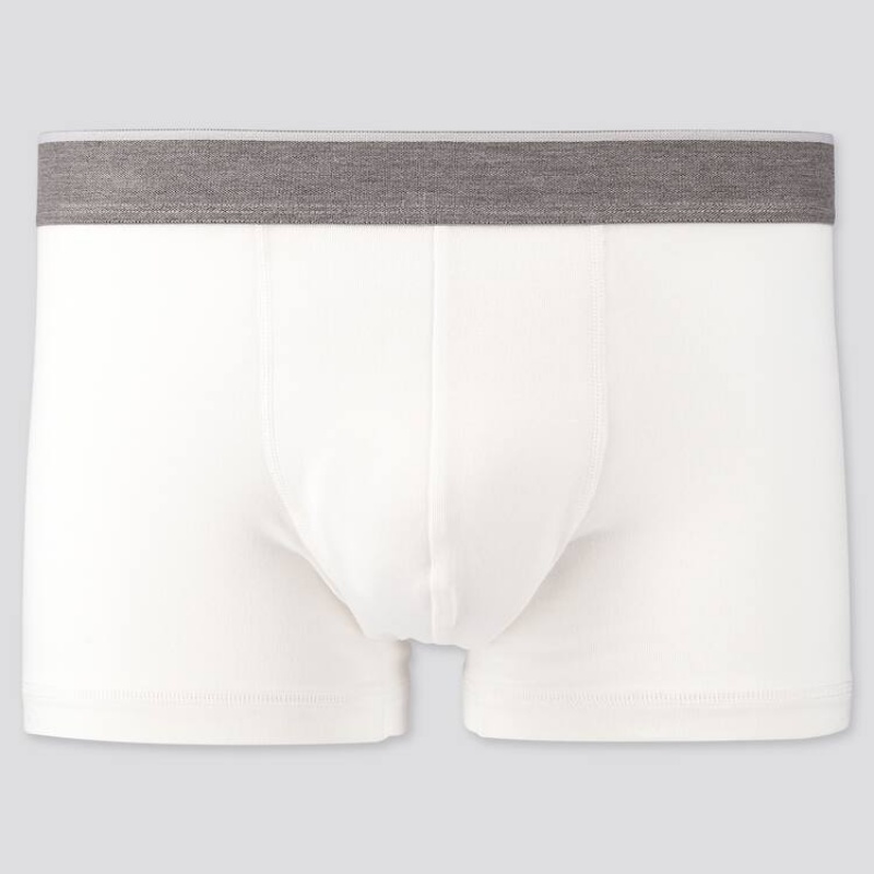 Men Uniqlo Supima Cotton Low Rise Trunks Underwear White | 1014591