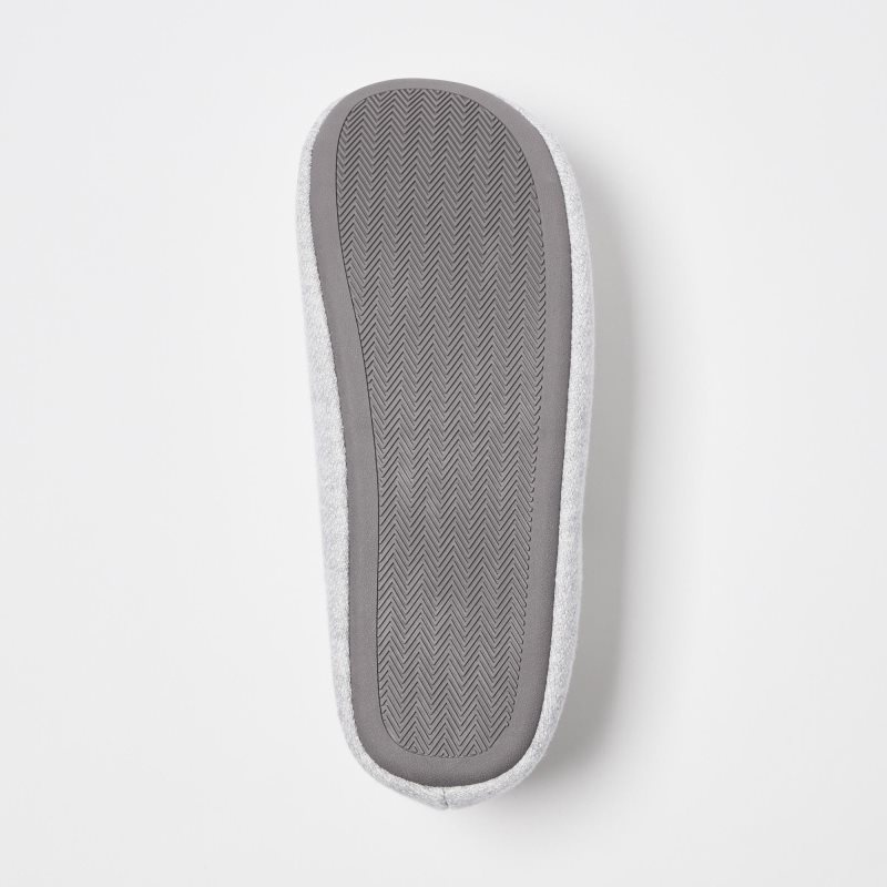 Men Uniqlo Sweat Jersey Rubber Sole Slippers Grey | 3568187