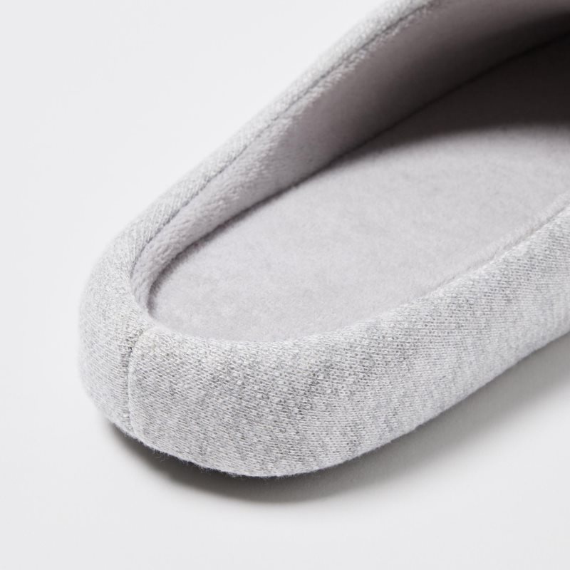 Men Uniqlo Sweat Jersey Rubber Sole Slippers Grey | 3568187