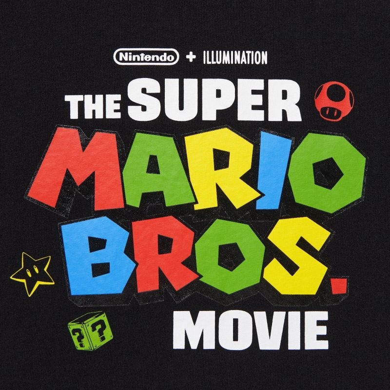 Men Uniqlo The Super Mario Bros. Movie Ut Short Sleeve Graphic T Shirts Black | 9684158