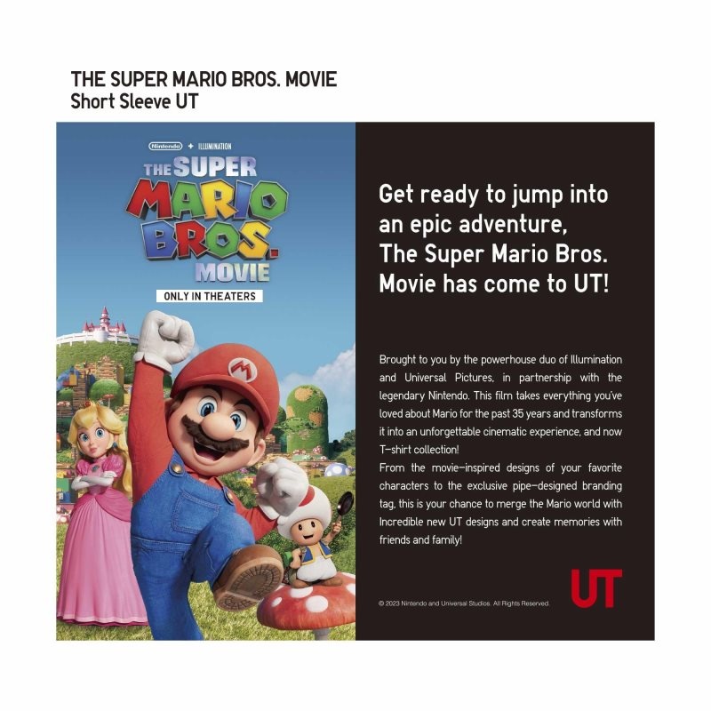 Men Uniqlo The Super Mario Bros. Movie Ut Short Sleeve Graphic T Shirts Black | 9684158