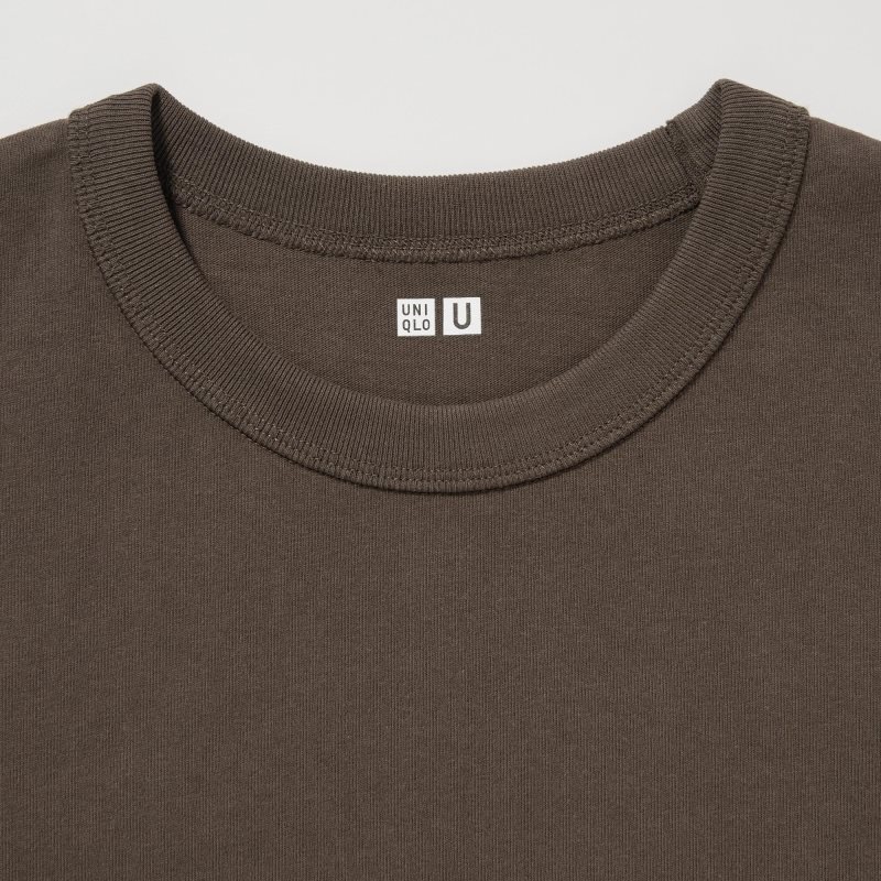 Men Uniqlo U Crew Neck Short-sleeve T Shirts Green | 326384