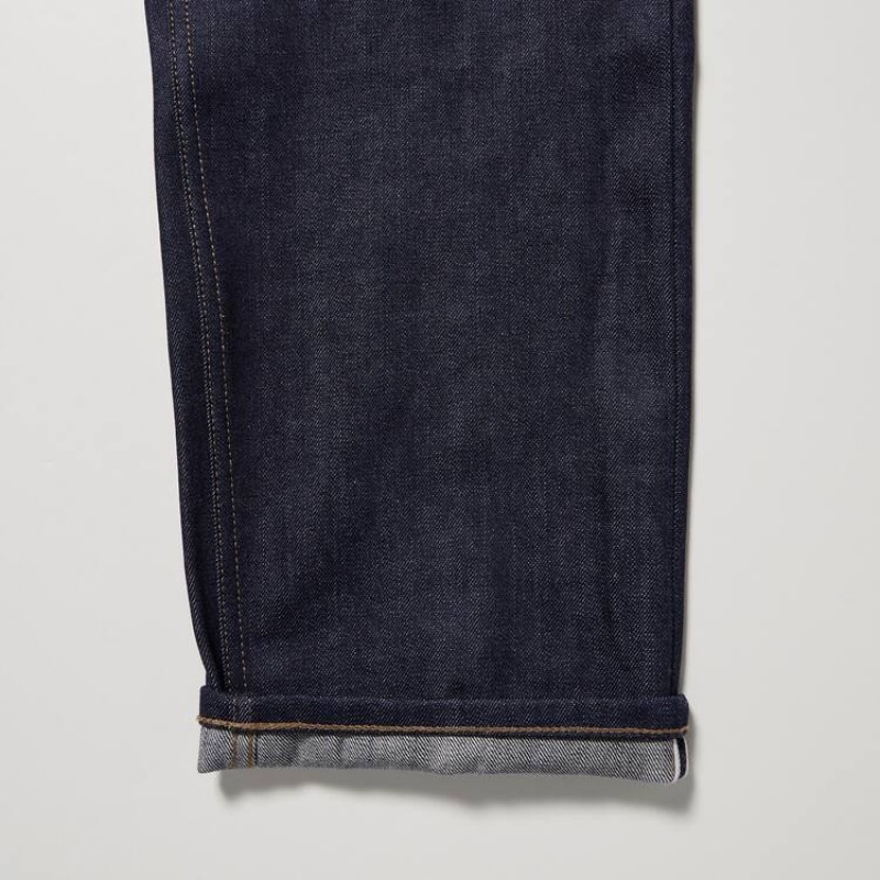 Men Uniqlo U Selvedge Regular Fit Jeans Navy | 8901304