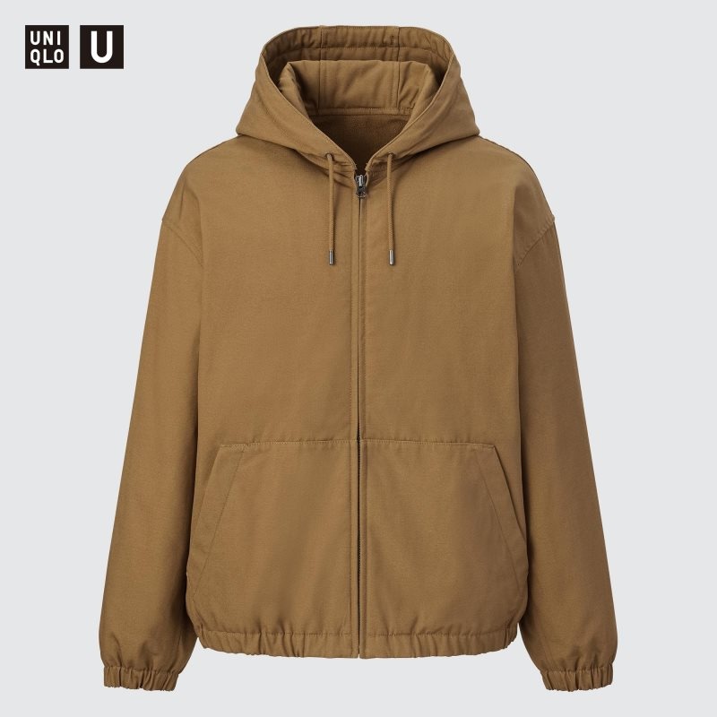 Men Uniqlo U Zip-up Jackets Brown | 2688786