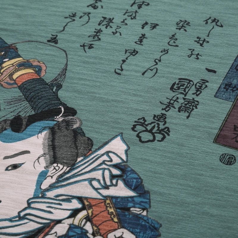 Men Uniqlo Ukiyo-e Ut Short-sleeve Graphic T Shirts Green | 5450826