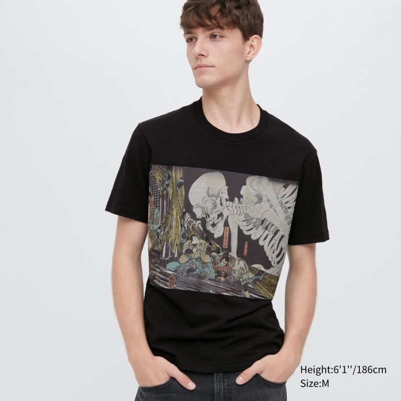 Men Uniqlo Ukiyo-e Ut Short-sleeve Graphic T Shirts Black | 9020668