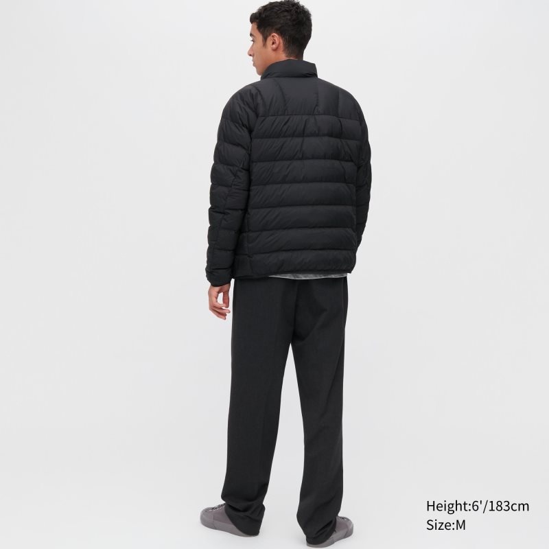 Men Uniqlo Ultra Light Down 3d Cut Narrow Quilt Jackets Navy | 4679932