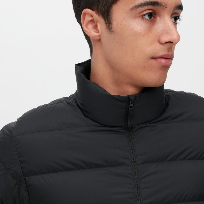 Men Uniqlo Ultra Light Down 3d Cut Narrow Quilt Jackets Navy | 4679932