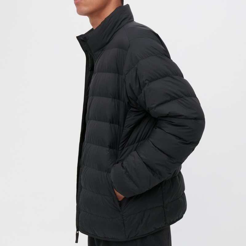 Men Uniqlo Ultra Light Down 3d Cut Narrow Quilt Jackets Navy | 4679932