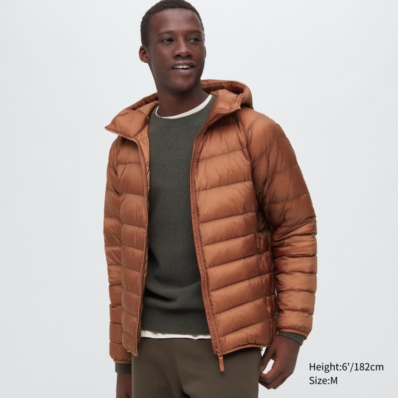 Men Uniqlo Ultra Light Down 3d Cut Parka Brown | 6524574
