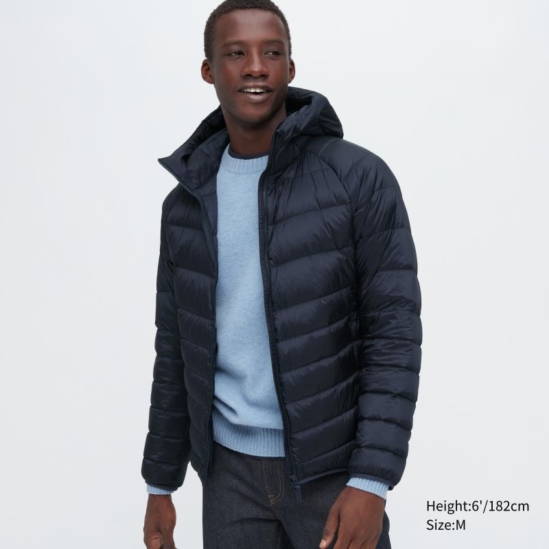 Men Uniqlo Ultra Light Down 3d Cut Parka Navy | 2550668