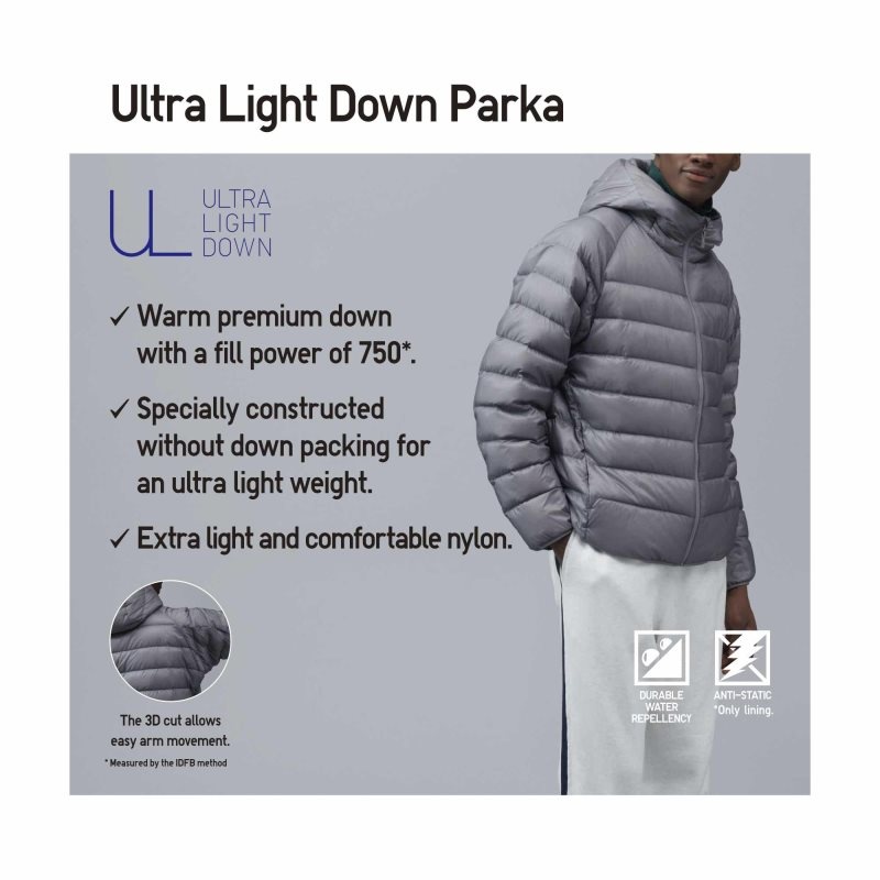 Men Uniqlo Ultra Light Down 3d Cut Parka Yellow | 9042416