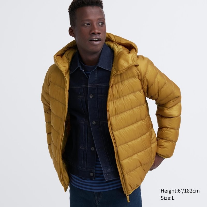 Men Uniqlo Ultra Light Down 3d Cut Parka Yellow | 9042416