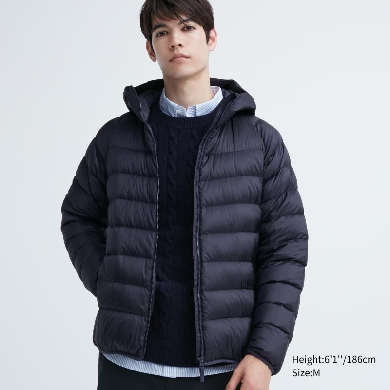 Men Uniqlo Ultra Light Down 3d Cut Parka Navy | 4238379