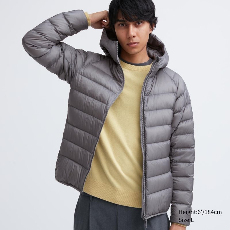 Men Uniqlo Ultra Light Down 3d Cut Parka Grey | 9741620
