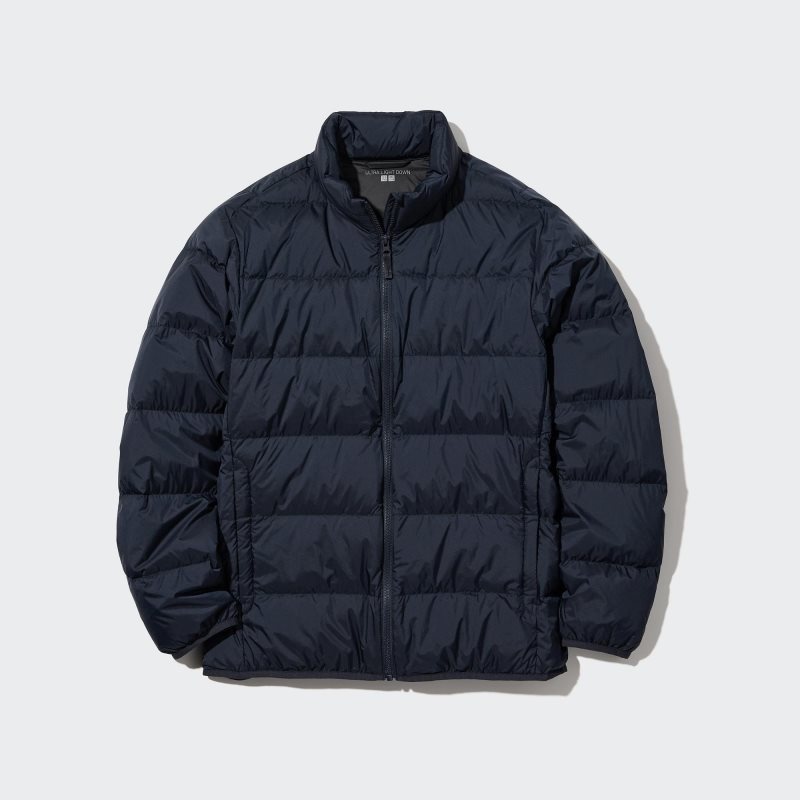 Men Uniqlo Ultra Light Down 3d Cut Wide Quilt Jackets Black | 3538793