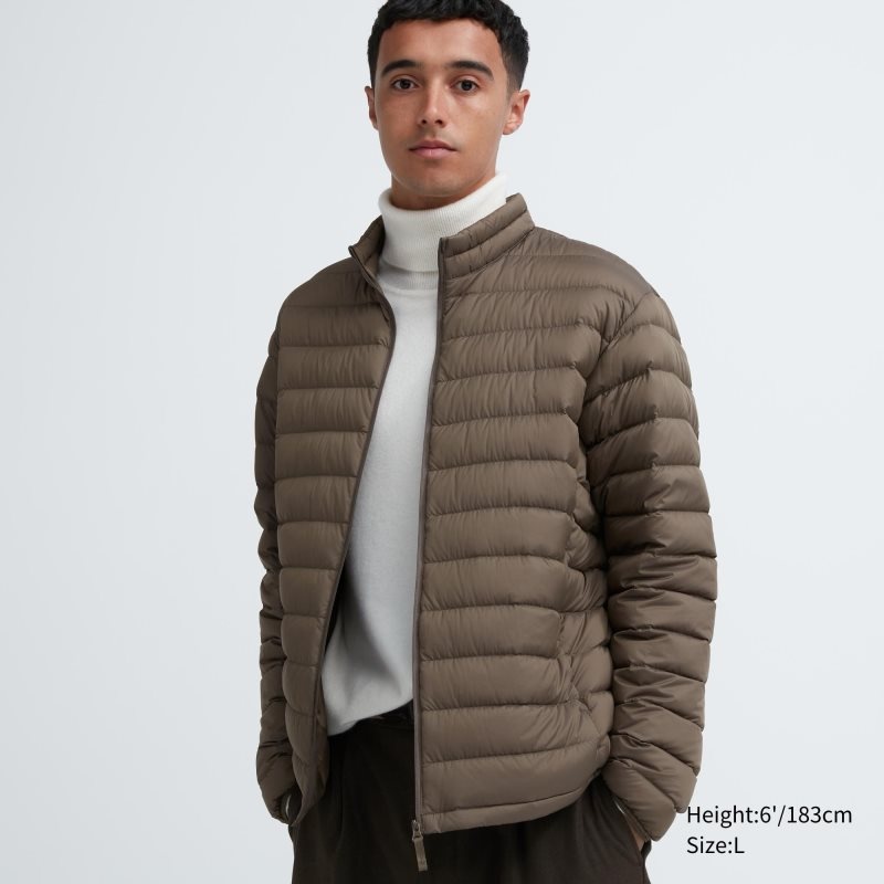 Men Uniqlo Ultra Light Down Jackets Brown | 1237939
