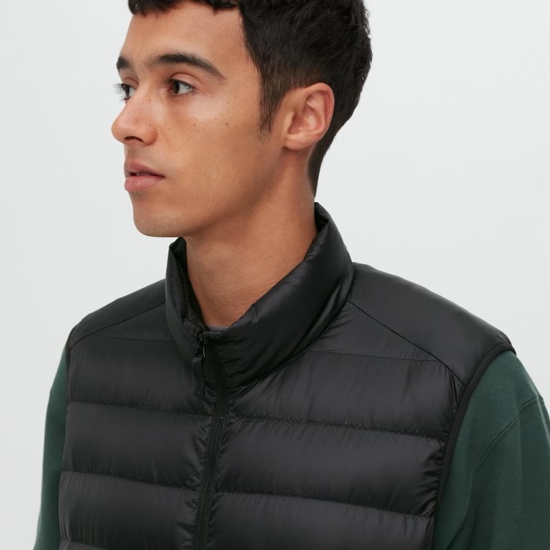 Men Uniqlo Ultra Light Down Narrow Quilt Vest Brown | 1181827