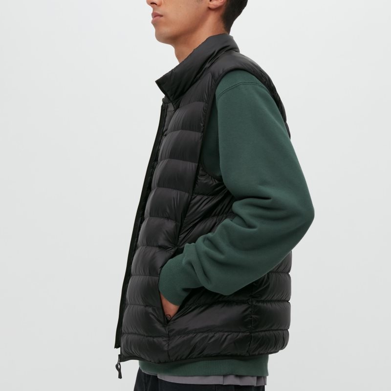 Men Uniqlo Ultra Light Down Narrow Quilt Vest Brown | 1181827
