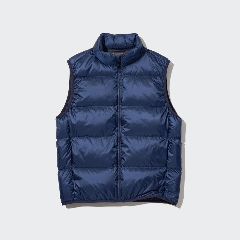 Men Uniqlo Ultra Light Down Vest Navy | 4480959