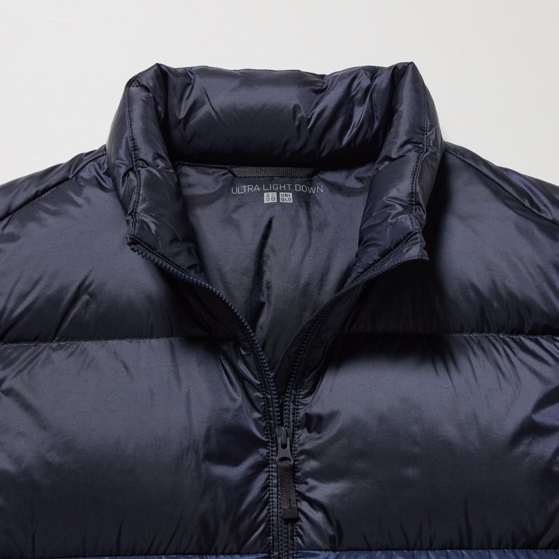 Men Uniqlo Ultra Light Down Wide Quilt Color Block Vest Brown | 5378670