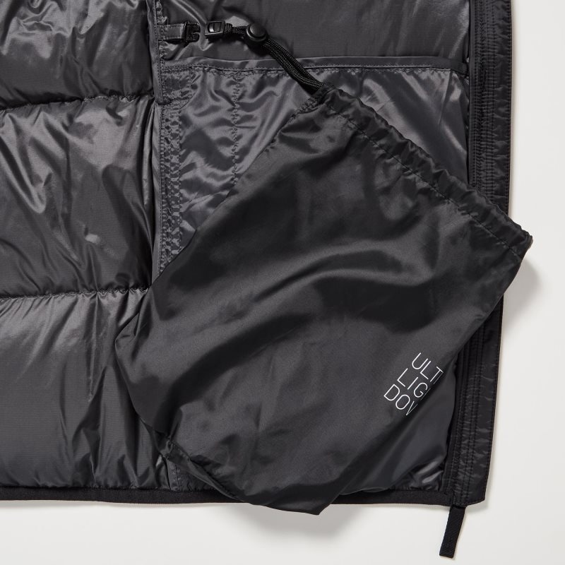 Men Uniqlo Ultra Light Down Wide Quilt Vest Black | 6385821