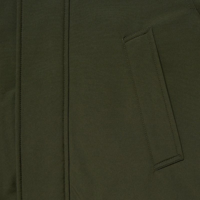 Men Uniqlo Ultra Warm Hybrid Down Coats Olive | 4986152